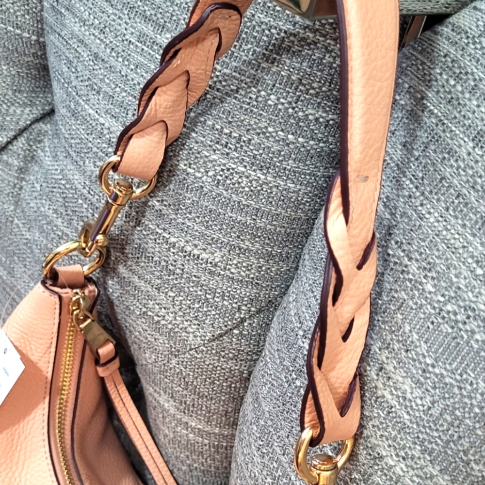 NWT Coach Pebble Leather Hobo Bag, Adjustable Strap, Braided Handle- Jules - Picture 7 of 9